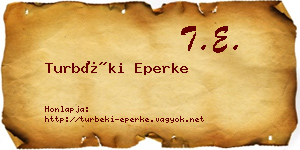 Turbéki Eperke névjegykártya